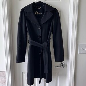 Guess Black Wool Blend Peacoat size small